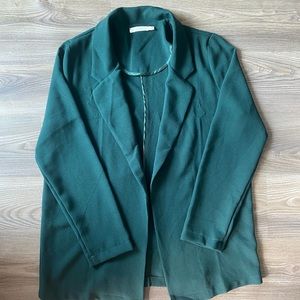 Lush Teal Open Front Blazer